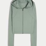 Gilly Hicks Active Recharge Zip-Up Hoodie - glacier green