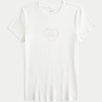 Angelic Graphic Baby Tee - cloud white