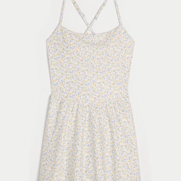 Gilly Hicks Active Strappy Back Dress - white floral