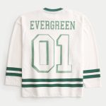 Baggy New Orleans Graphic Hockey Jersey - cream