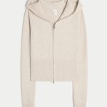 Gilly Hicks Zip-Up Sweater Hoodie - light heather oatmeal