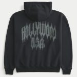 Boxy Zip-Up Hoodie - faded black