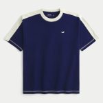 Boxy Heavyweight Icon Crew T-Shirt - navy