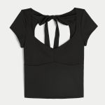 Gilly Hicks Active Tie-Back Ballet Top - black
