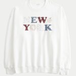 Oversized Angel Wings Graphic Crew Sweatshirt - cloud white