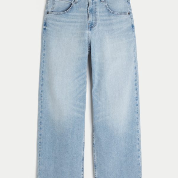 Medium Wash Super Baggy Jeans - medium light
